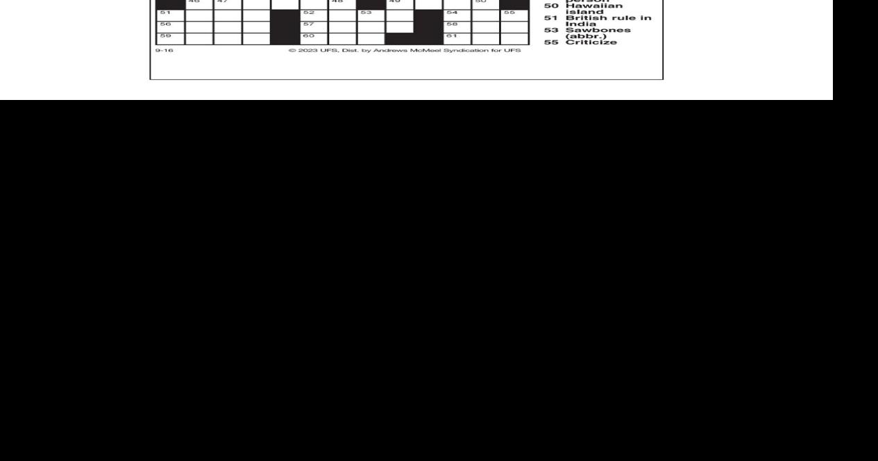 AM Crossword Sept. 16, 2023 Crosswords
