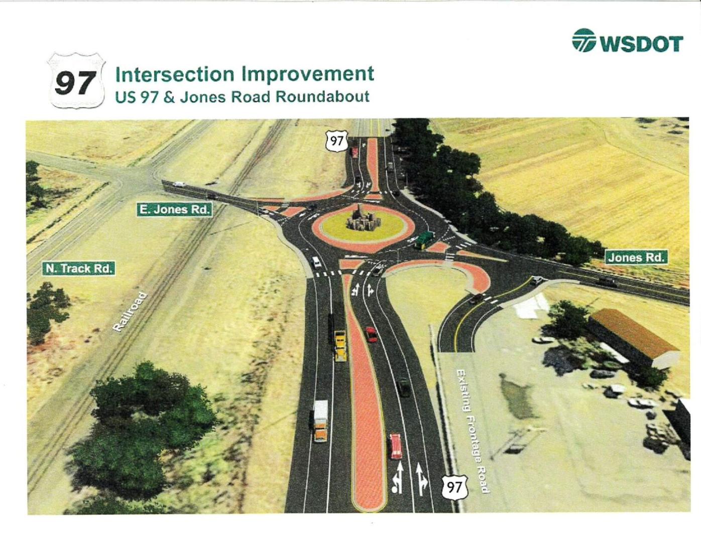 Construction begins on new roundabout at Jones Road and U.S. 97 near
