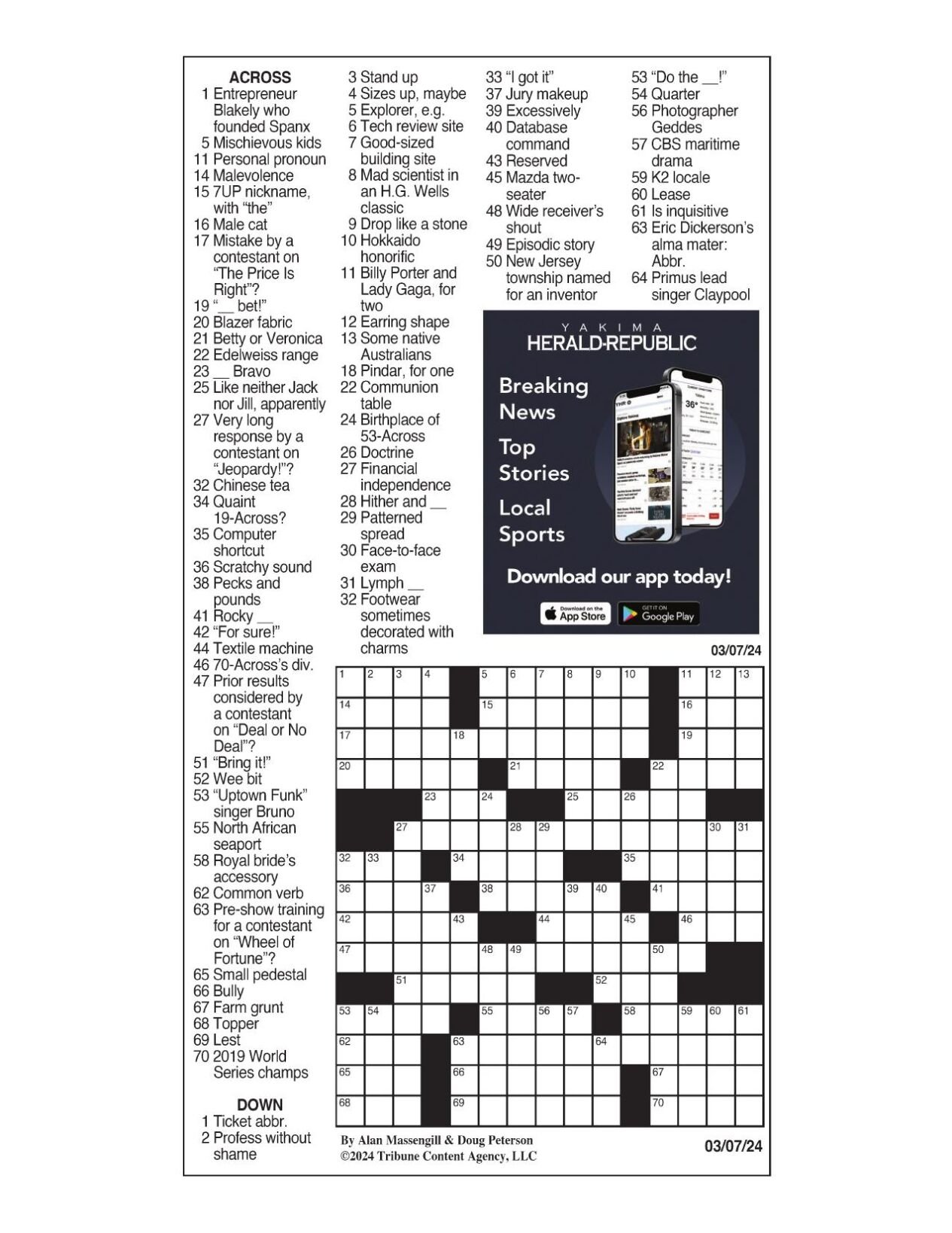 LA Times Crossword March 7 2024 Crosswords Yakimaherald Com   65df8c28d487e.preview 