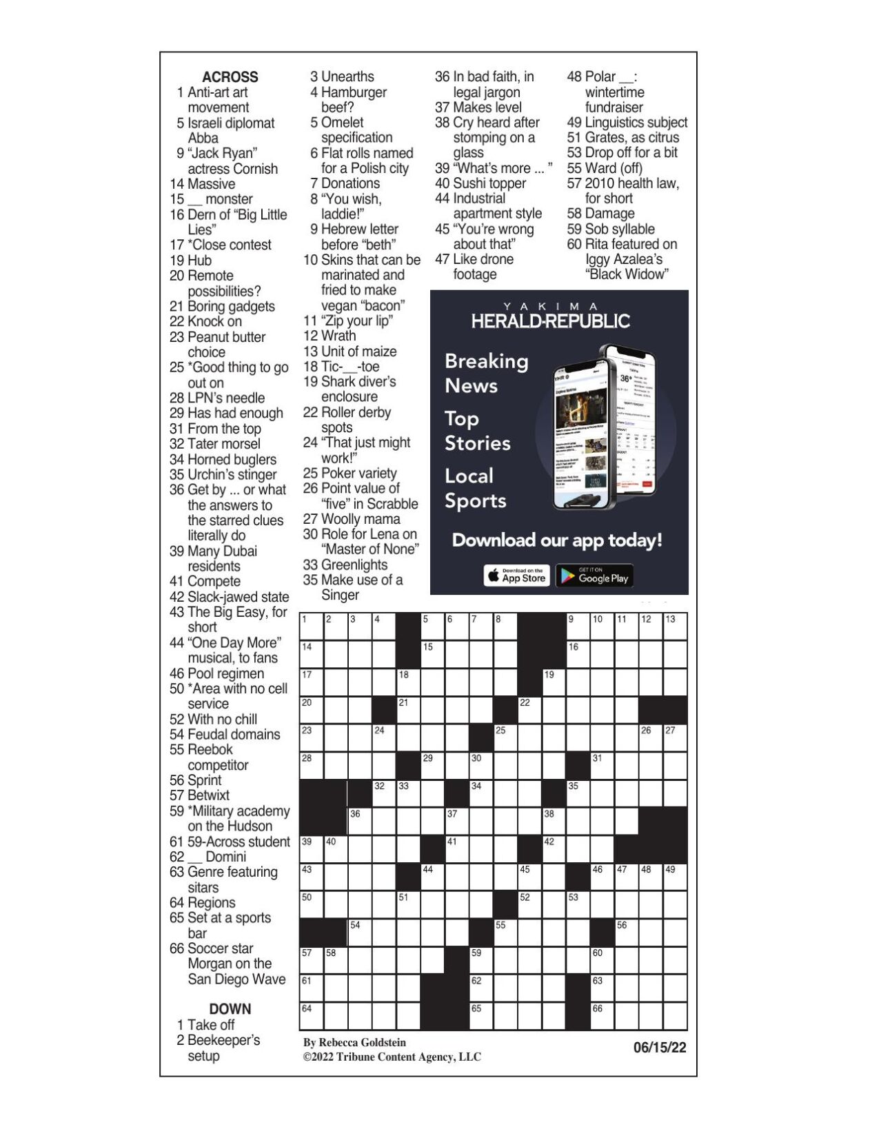 LA Times Crossword June 15, 2022 Crosswords