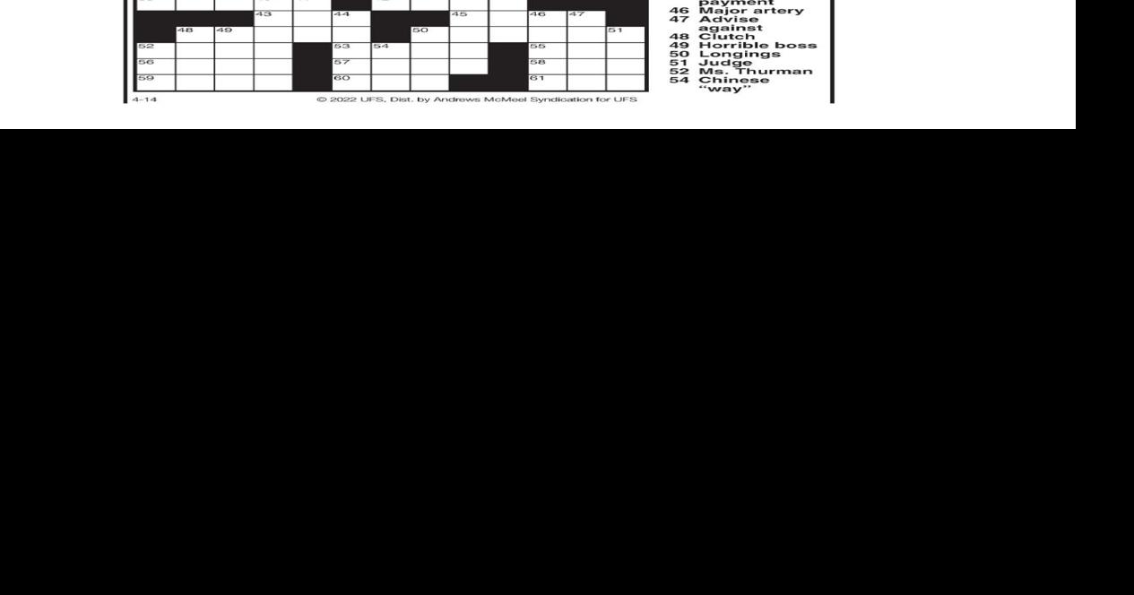 Andrews McMeel Crossword April 14, 2022 Crosswords