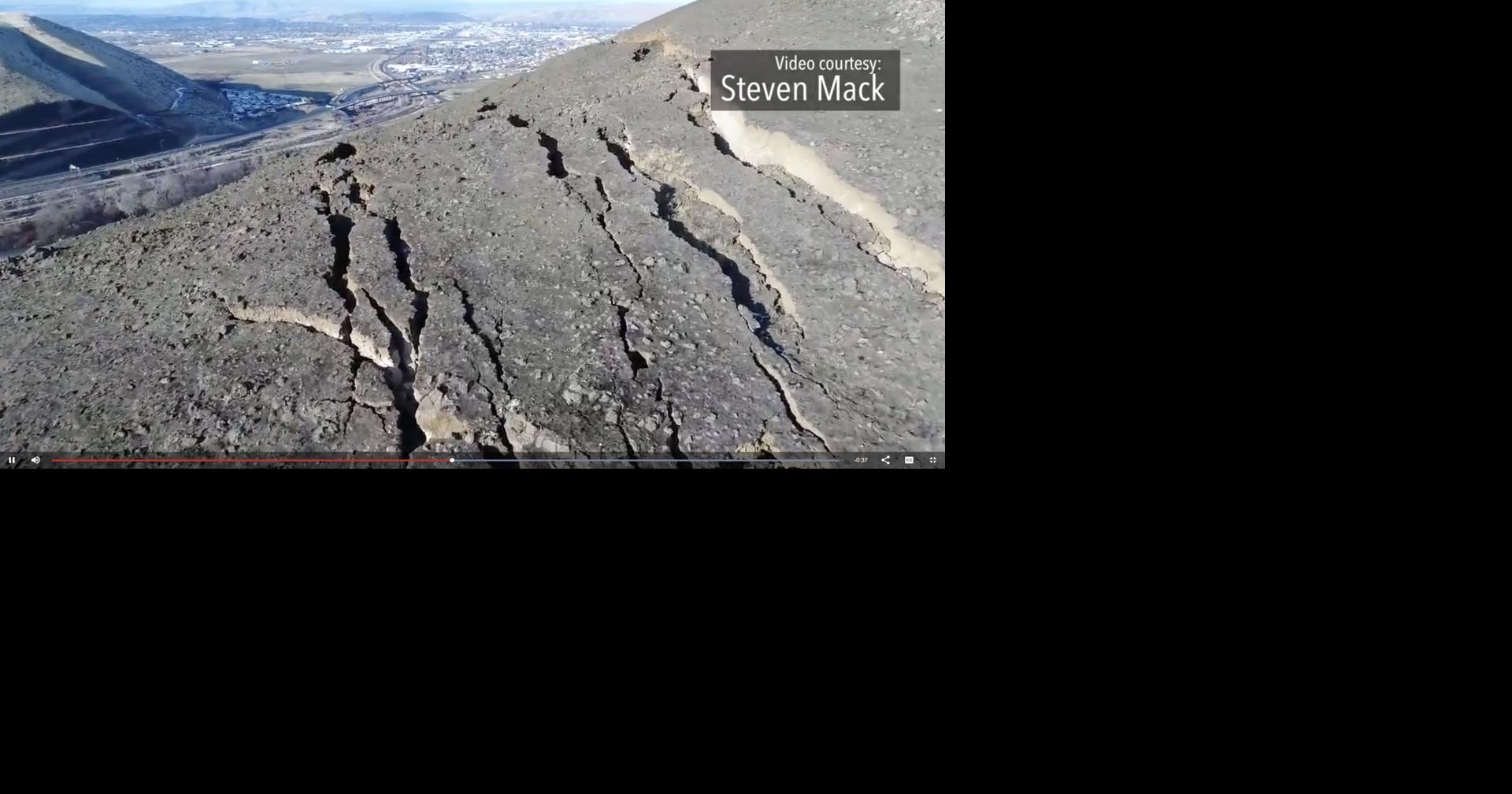 Watch: Aerial video shows Rattlesnake Ridge crack | Local ...