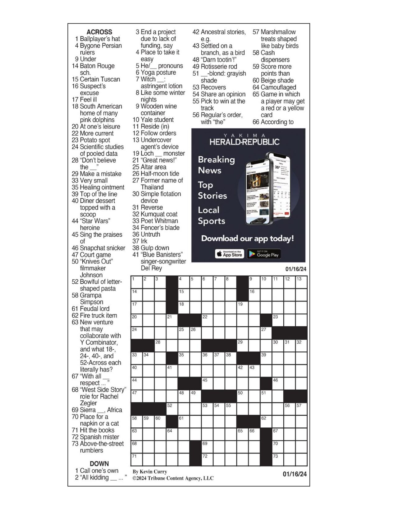 LA Times Crossword Jan 16 2024 Crosswords Yakimaherald Com   65a62bc78e152.preview 