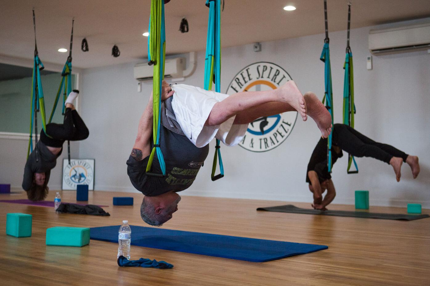 Balancing energy and relaxation with trapeze yoga in Prosser, Arts And  Entertainment