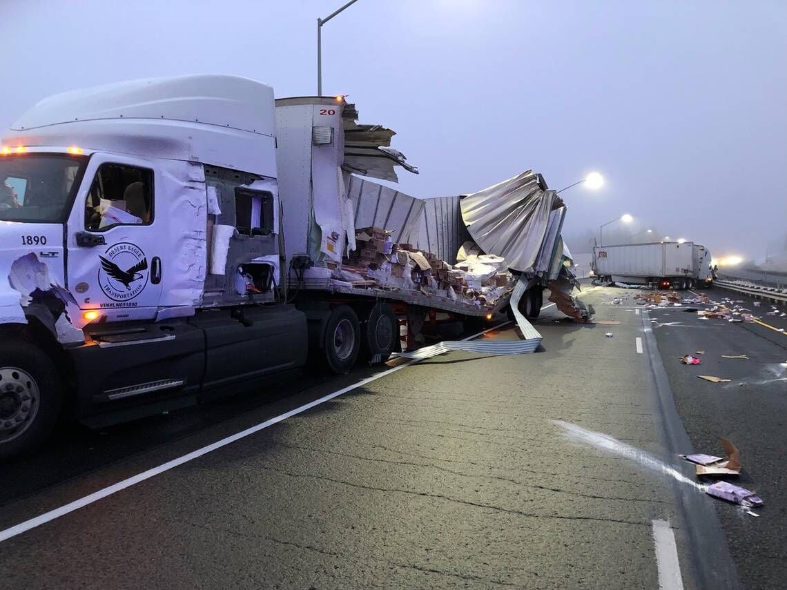 I-84 In Oregon Closed For Hours By Crashes And Icy Roads ...