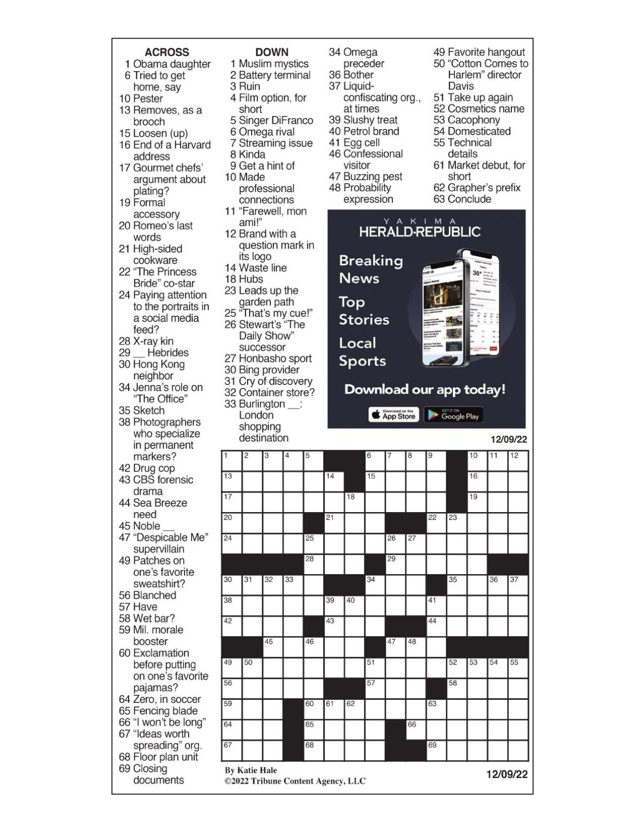 LA Times Crossword Dec. 9, 2022 Crosswords