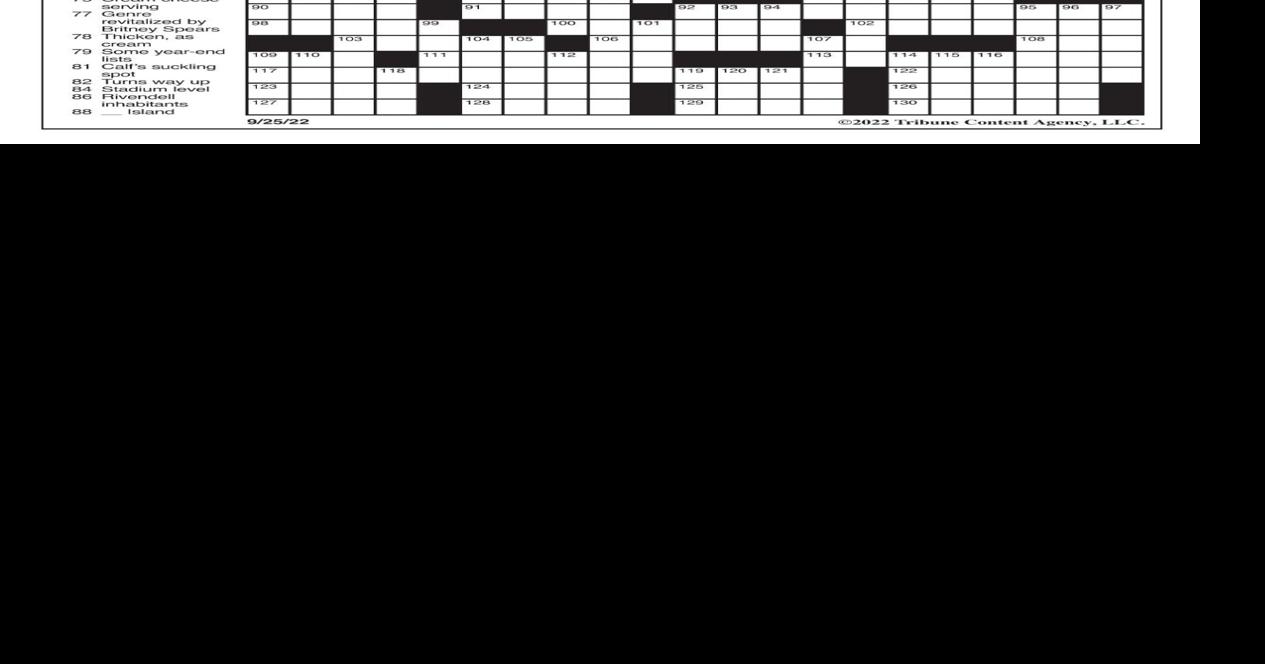 LAT Crossword: Sept 25 2022 Crosswords yakimaherald com