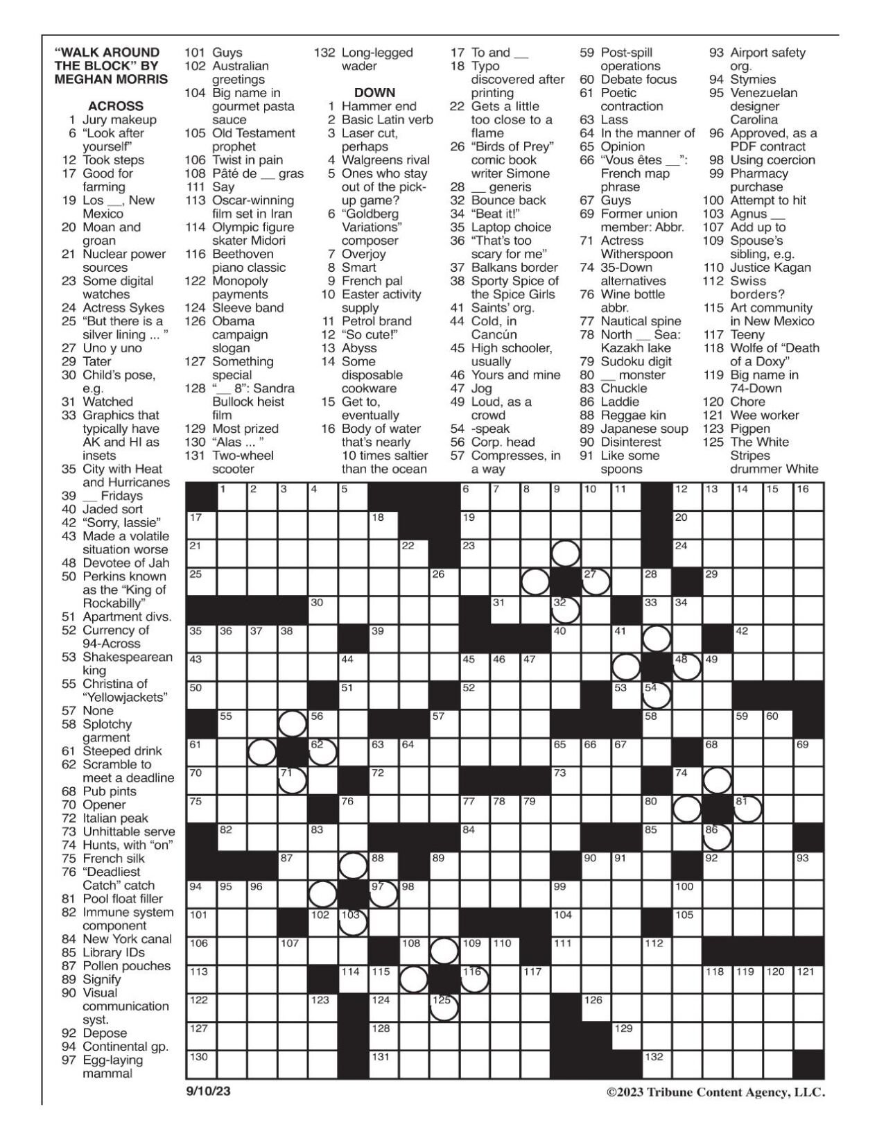 LA Times Crossword 2 Sep 22, Friday 