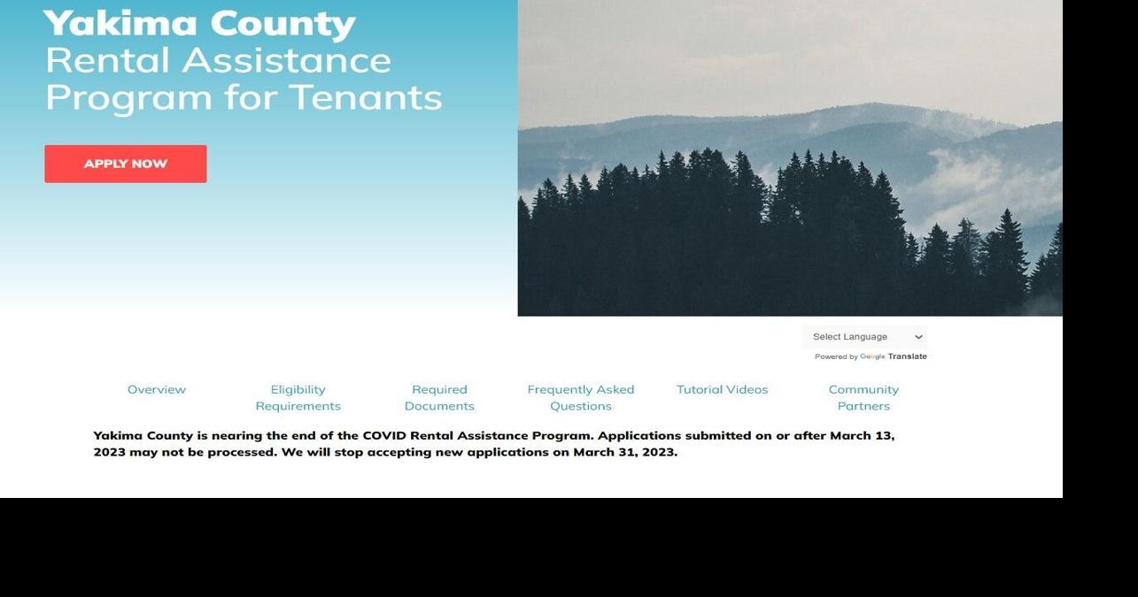 Yakima County's COVID19 rental assistance program ending in April