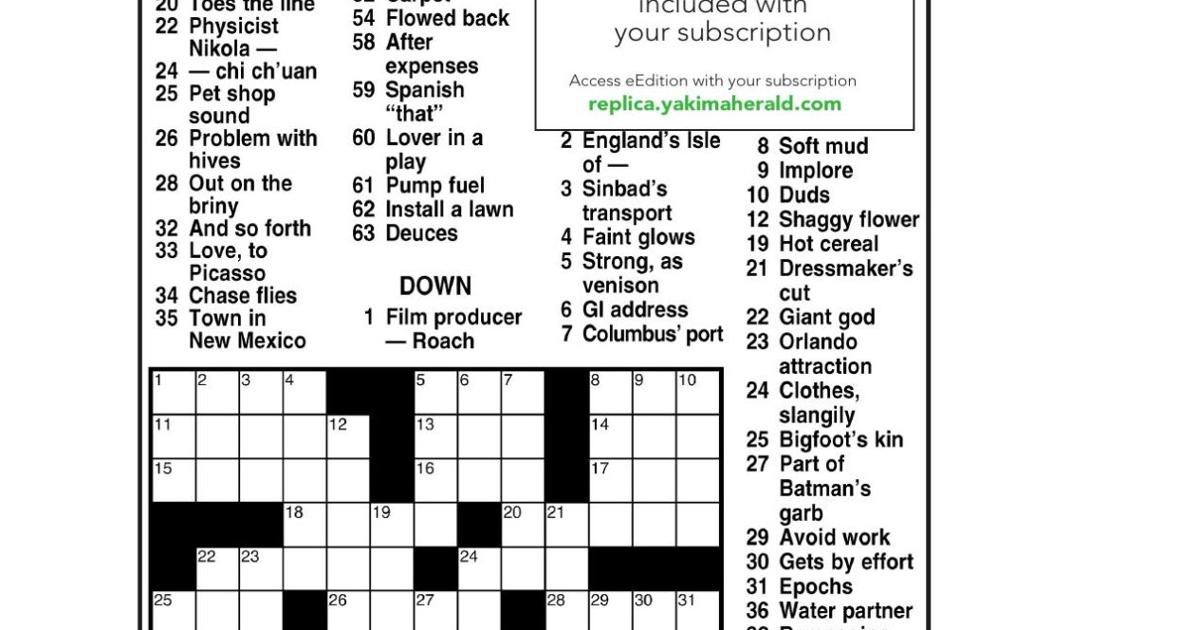Andrews McMeel Crossword April 15, 2022 Crosswords