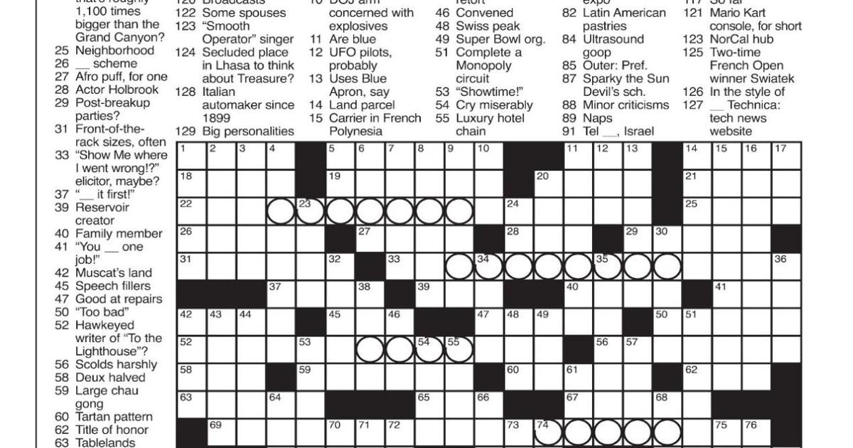 LA Times Crossword June 25, 2025 Crosswords