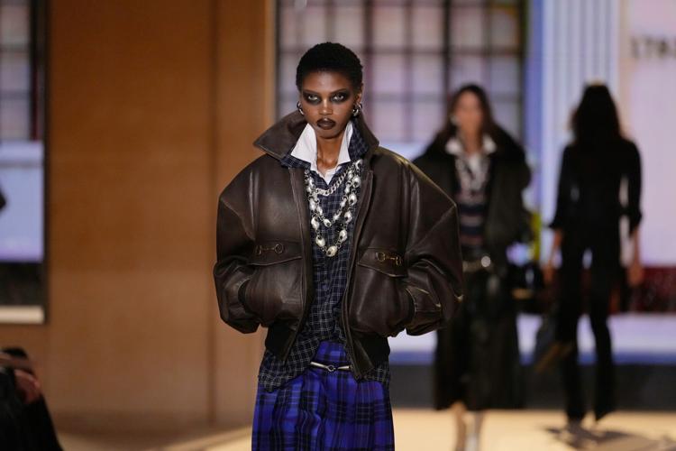 high fashion dress boutique crossword Demna sells a new Gucci fantasy as Moschino's new designers loosen up the joke CD-13900-Black
