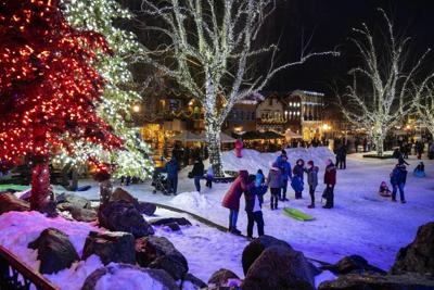 Leavenworth is lit up for winter in January 2021