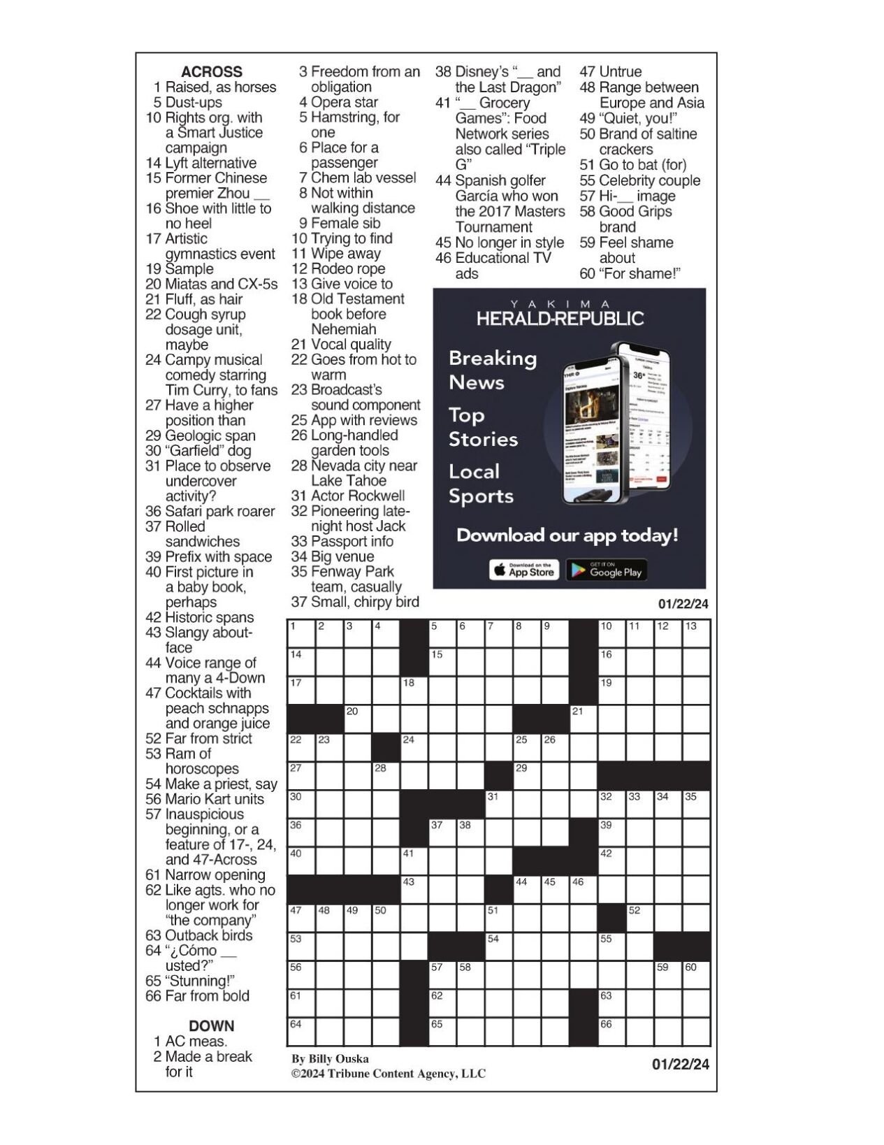 LA Times Crossword Jan 22 2024 Crosswords Yakimaherald Com   65ae2281c439c.preview 