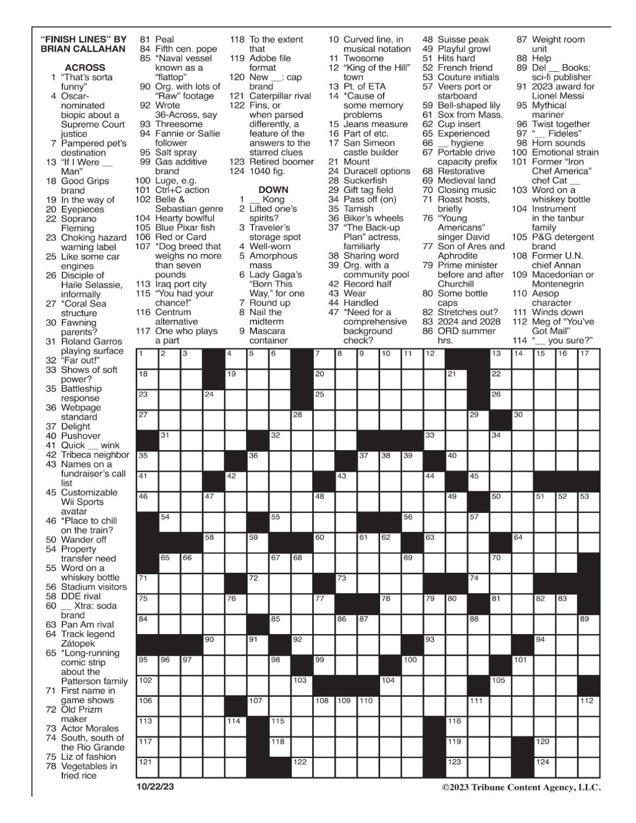 LA Times Crossword 10 Apr 22, Sunday 