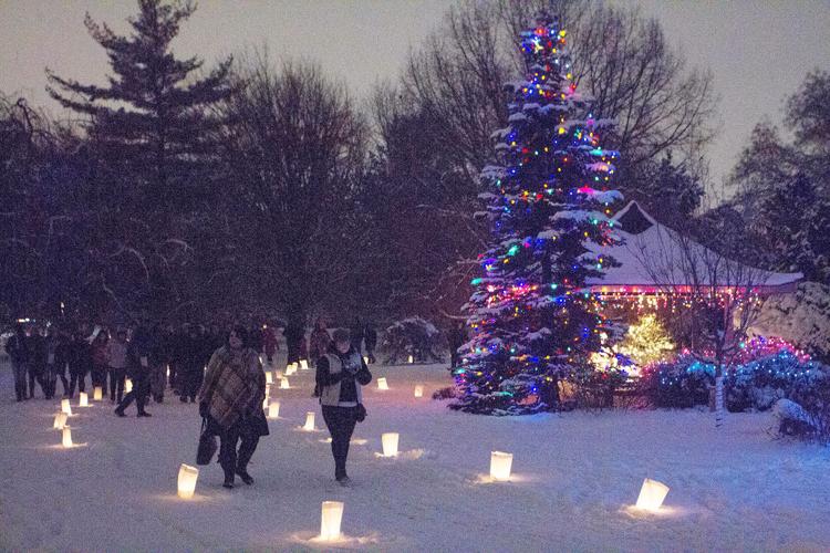 Luminaria warms up the cold night at Yakima Area Arboretum Local