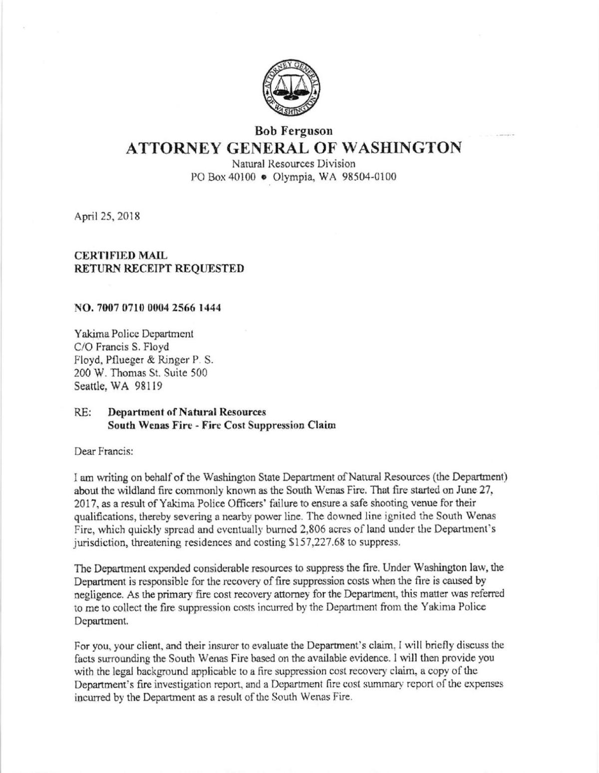 Read The Full Letter From The Attorney General's Office Here