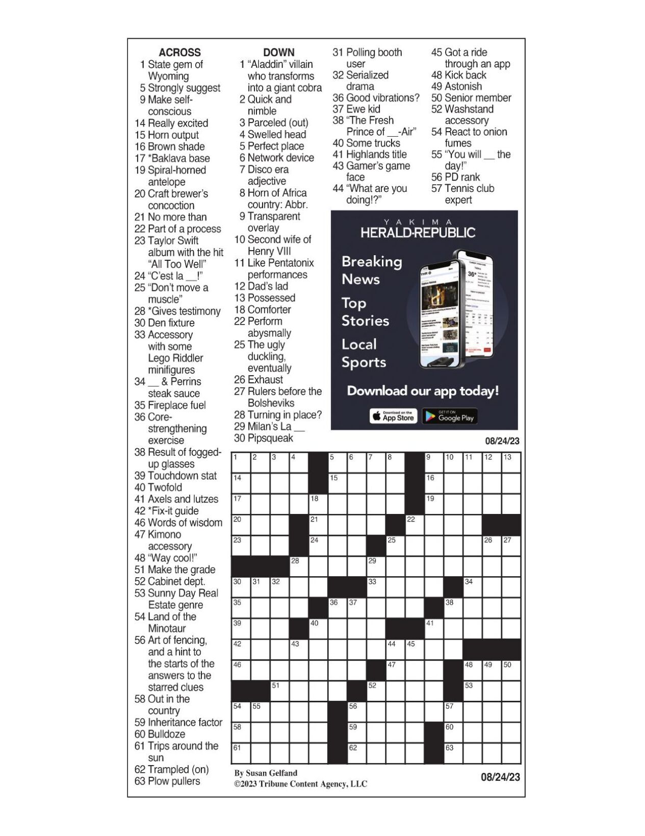 LA Times Crossword 10 Aug 23, Thursday 