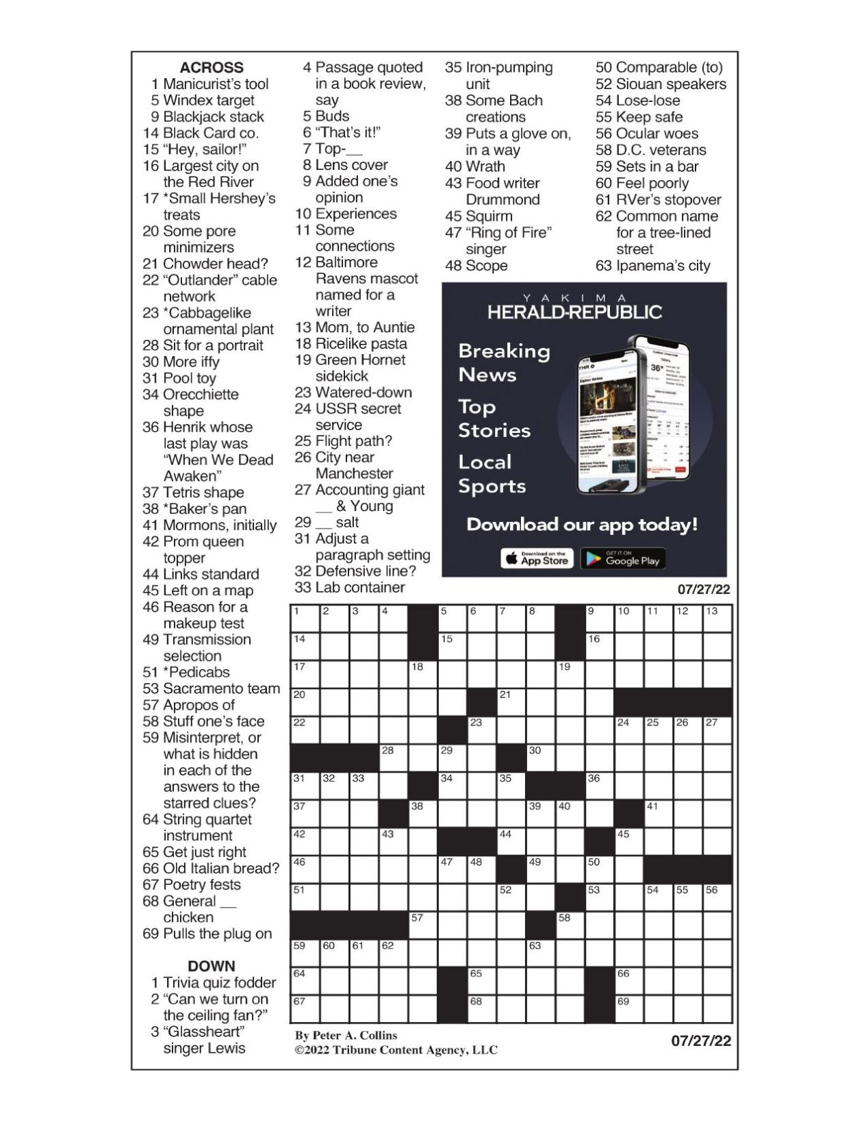 LA Times Crossword 9 Jul 20, Thursday 