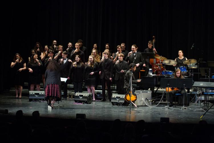 Photos WMEA AllState Jazz Choir and Band perform during music