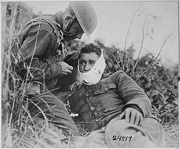 WW1 Soldier experiencing shell shock (PTSD) when shown part of his