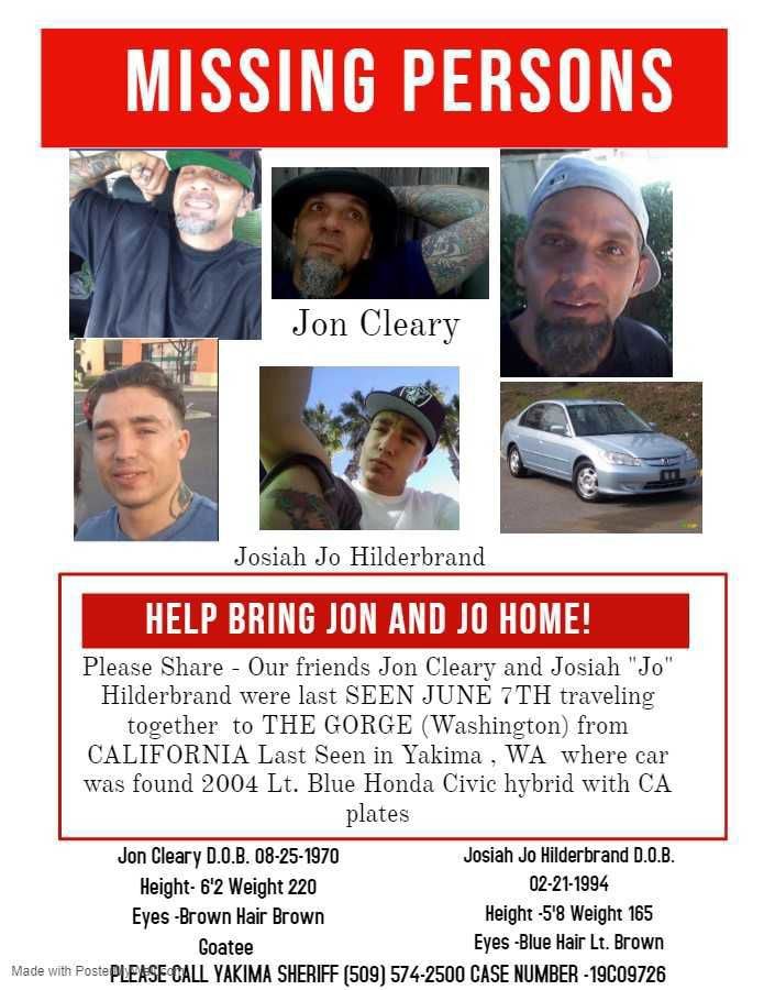 Sunday Marks One Month Since California Men Went Missing In Yakima ...