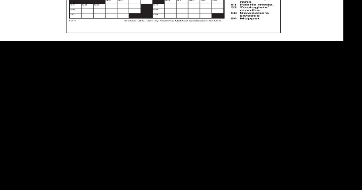 AM Crossword Dec. 1, 2022 Crosswords