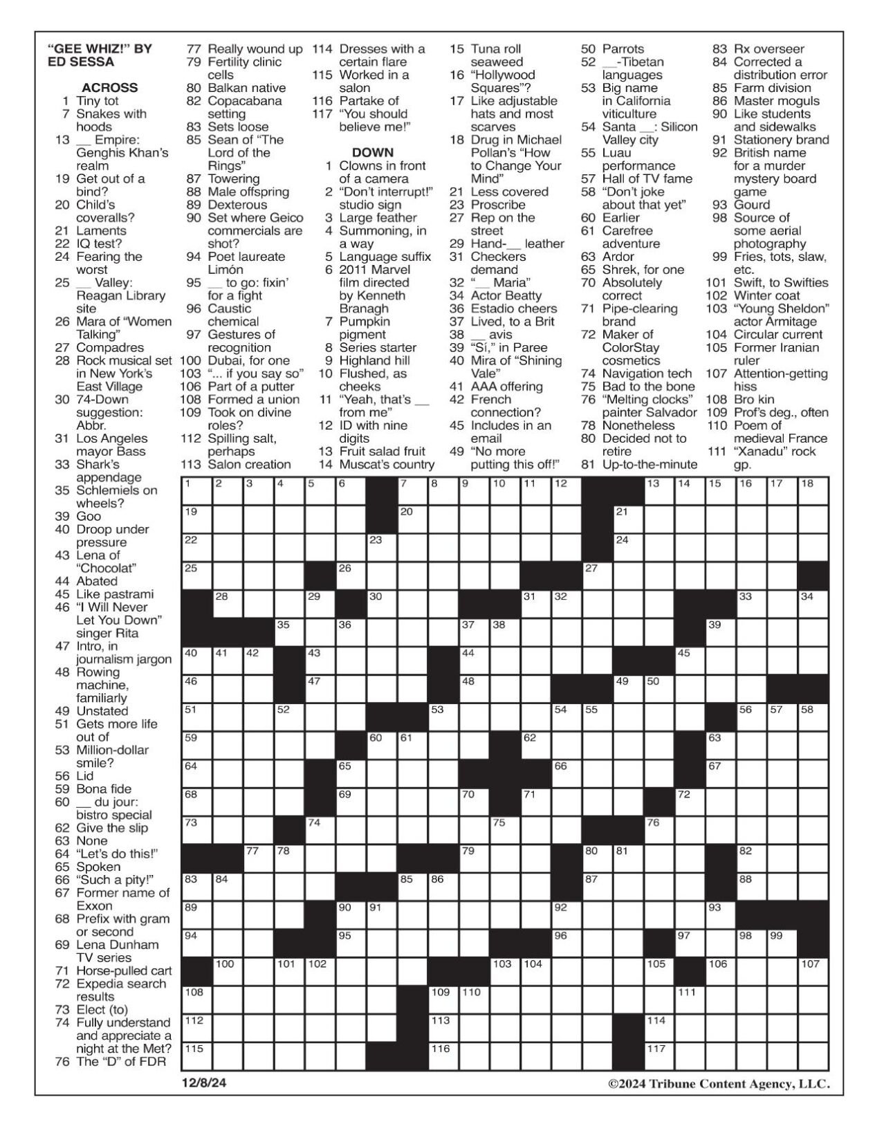 La times sunday crossword sales