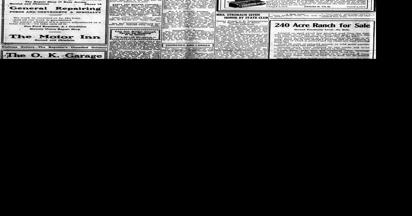 It Happened Here: Ads provide glimpse at life 100 years ago