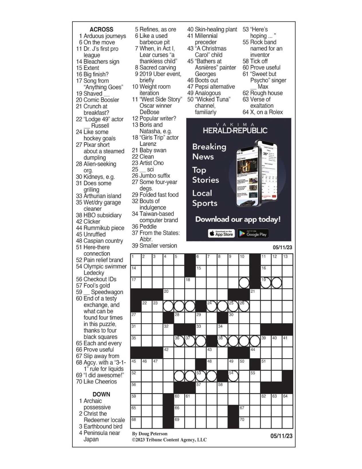 LA Times Crossword May 11, 2023 Crosswords