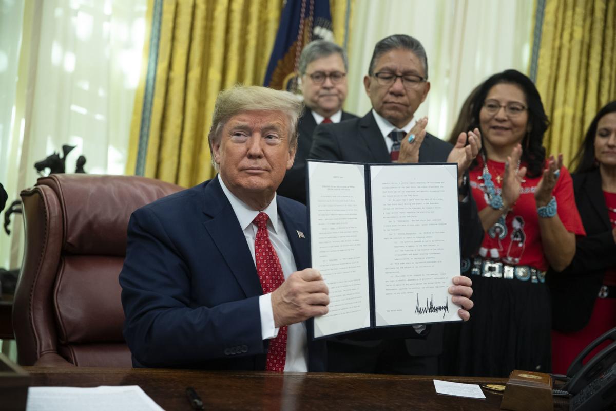 Trump Signs Executive Order On Missing And Murdered Indigenous