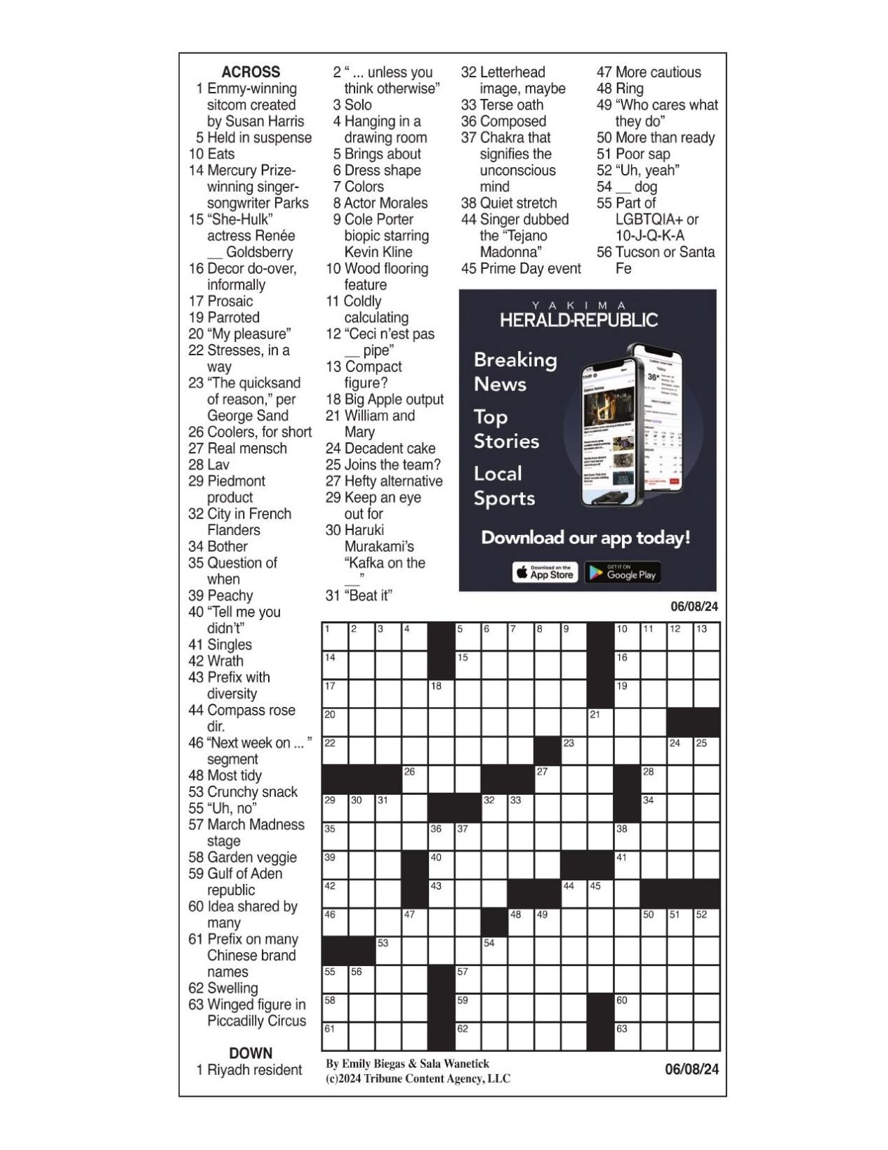 LA Times Crossword June 8, 2024 Crosswords