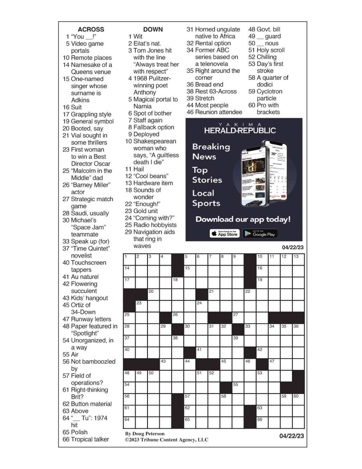 LA Times Crossword 10 Apr 22, Sunday 