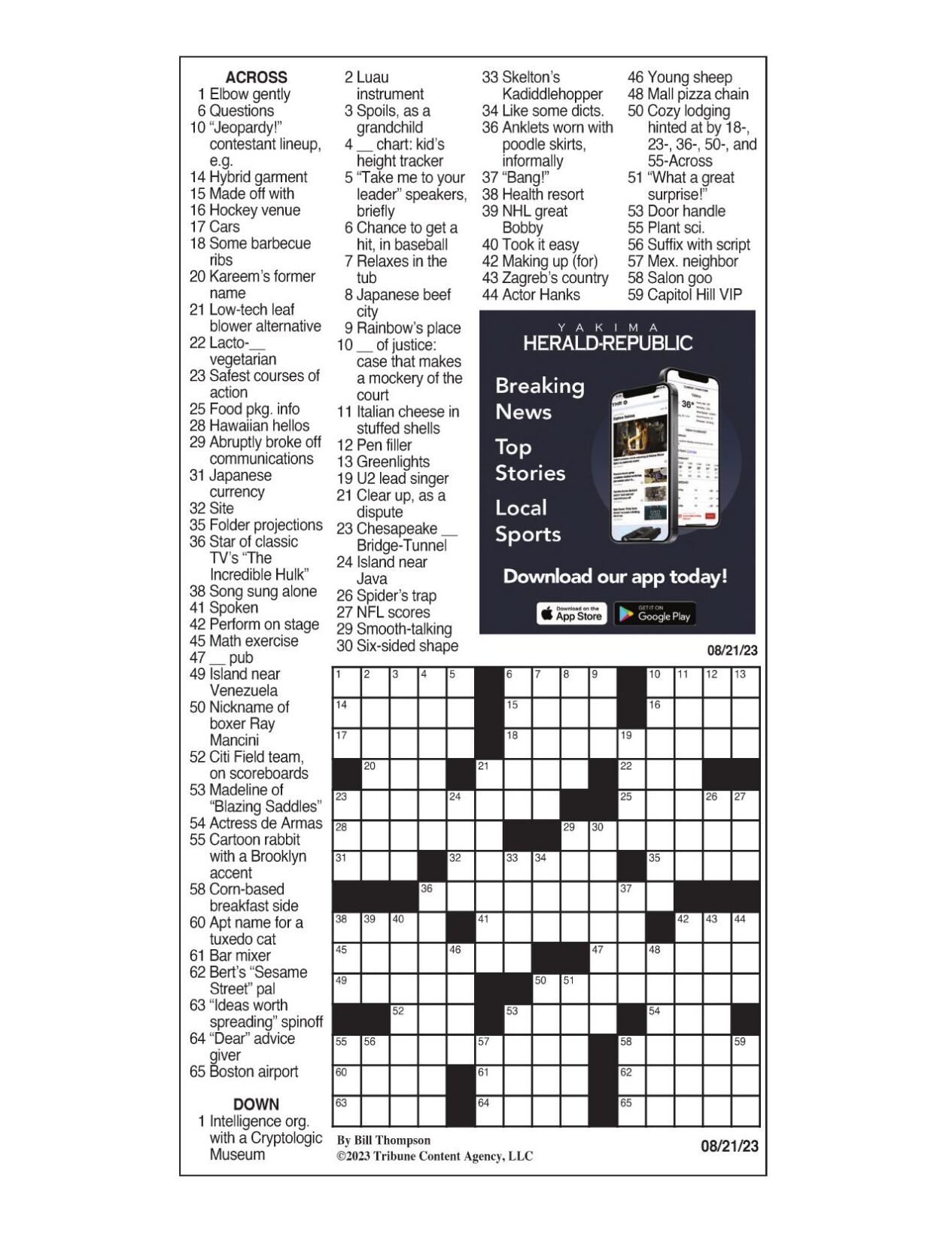 LA Times Crossword 23 Jul 21, Friday 