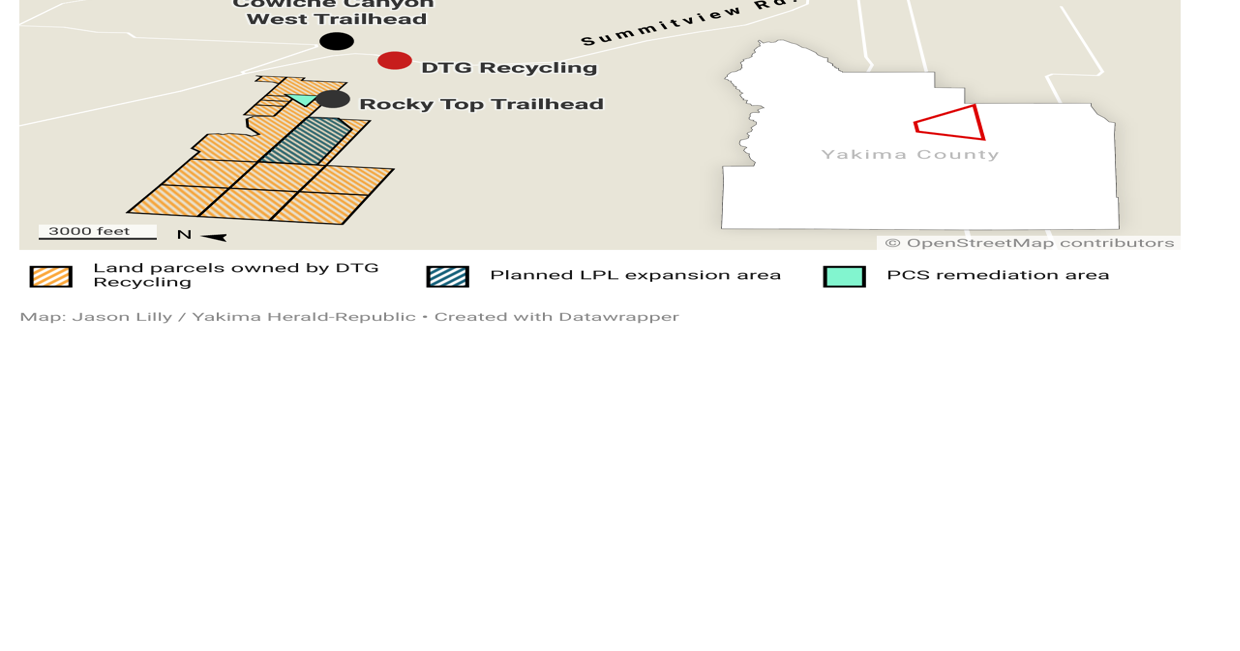Map of land owned by DTG Recycling