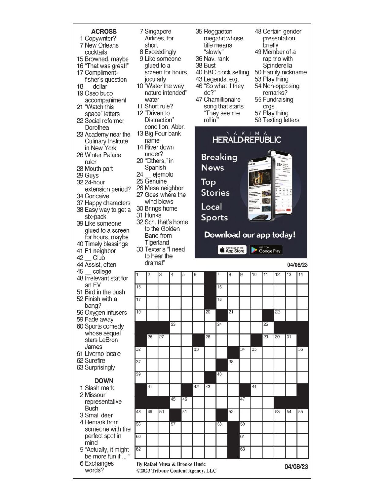 LA Times Crossword April 8, 2023 Crosswords