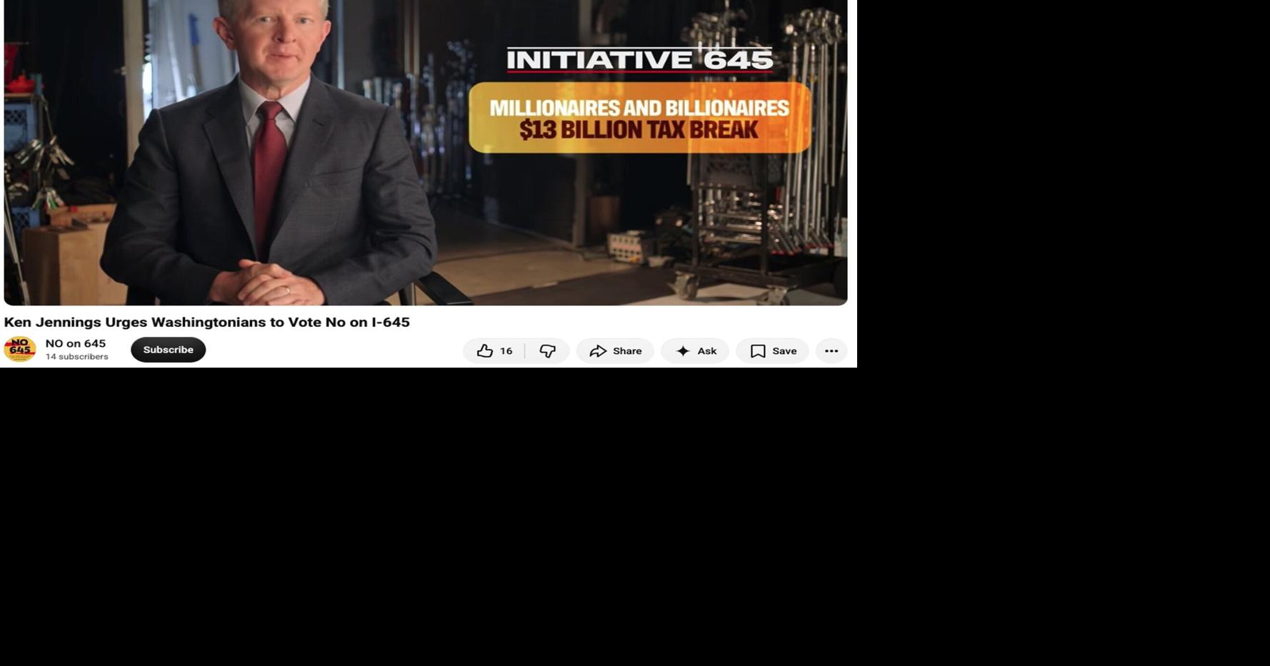 Wire Is I-645 a ‘$13 billion tax break' for millionaires and billionaires? David Gutman from The Seattle Times Oct 21, 2026 Oct 21, 2026 Updated 42 mins ago