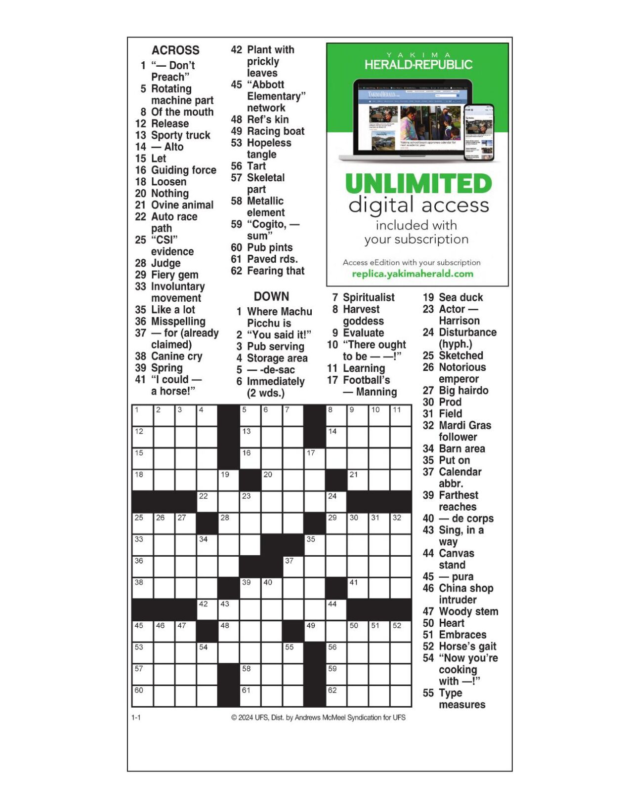 AM Crossword Jan 1 2024 Crosswords Yakimaherald Com   659316cb56cef.preview 