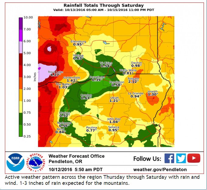 Storms to bring wind and rain to Central Washington | Local ...