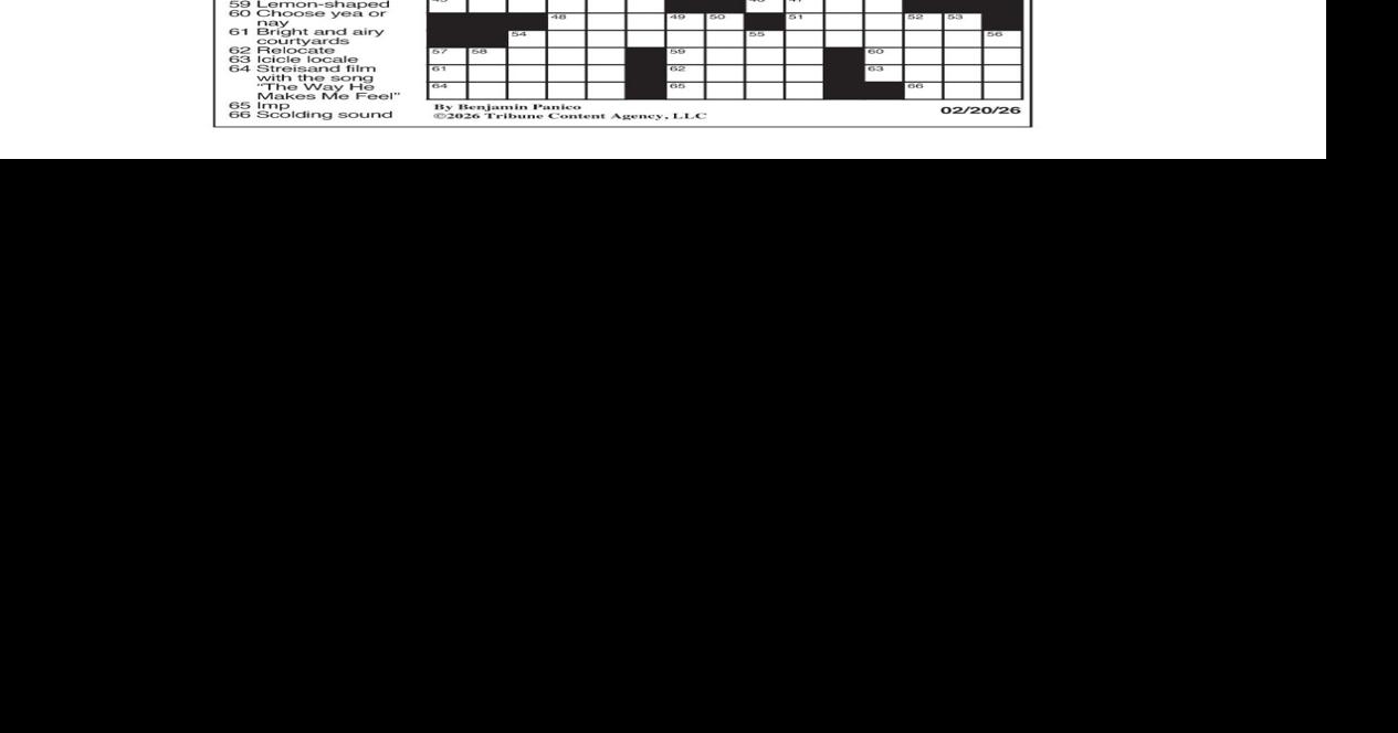LA Times Crossword: Feb. 20, 2026