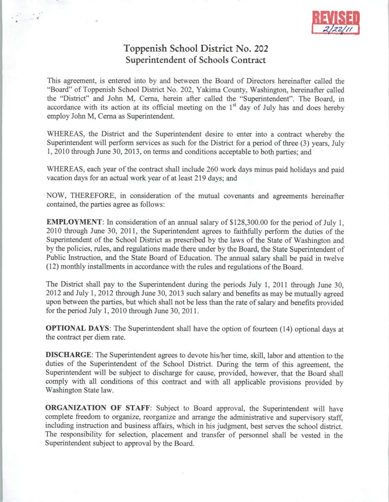 John M. Cerna superintendent contract 2010-13 | | yakimaherald.com