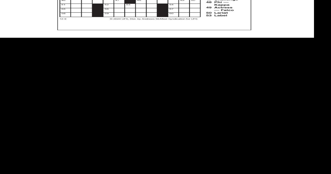 AM Crossword: Dec 9 2024 Crosswords yakimaherald com