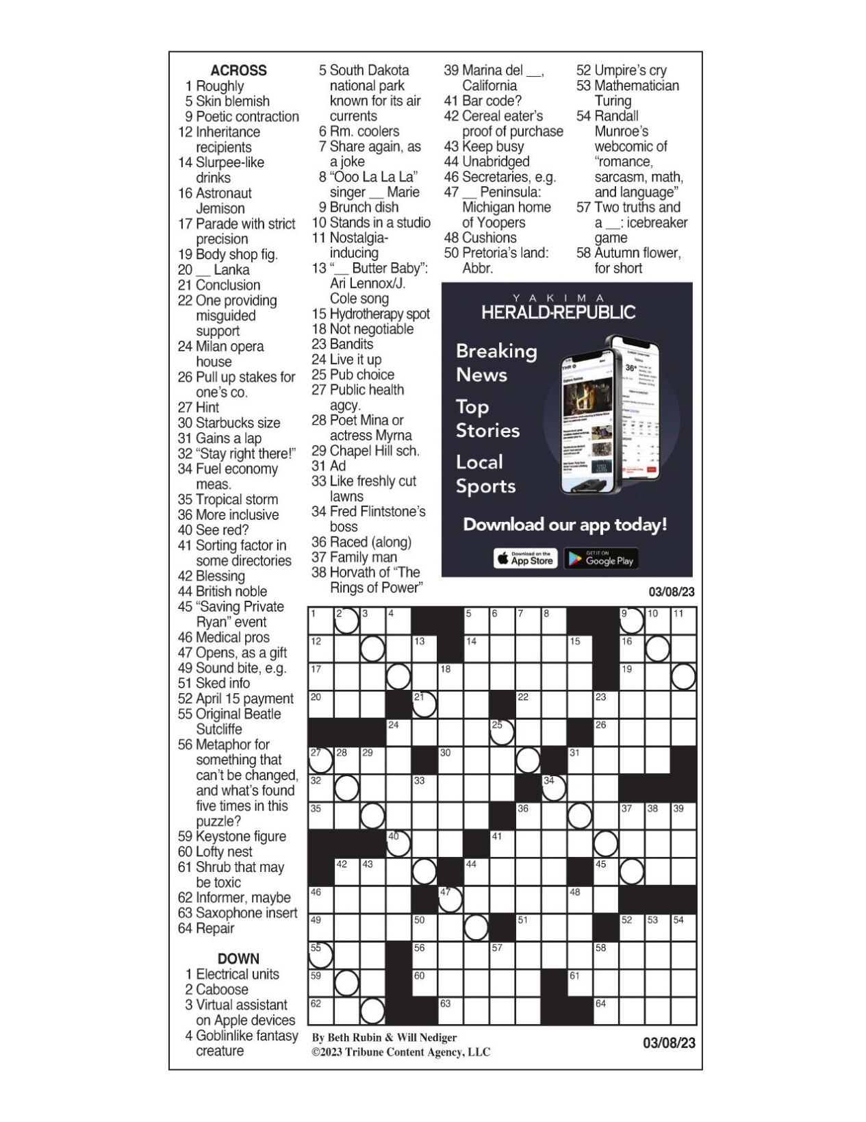 LA Times Crossword March 8, 2023 Crosswords