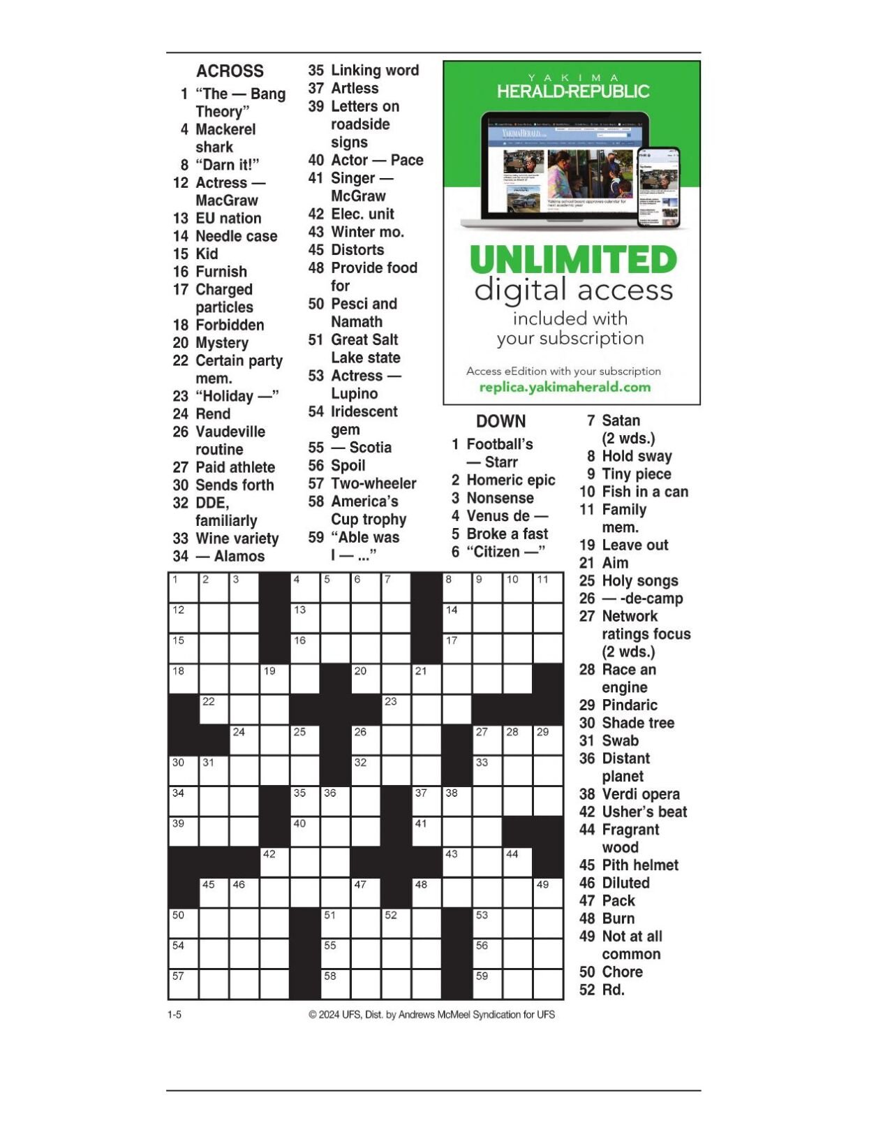 AM Crossword Jan 5 2024 Crosswords Yakimaherald Com   6594ff31a09f1.preview 