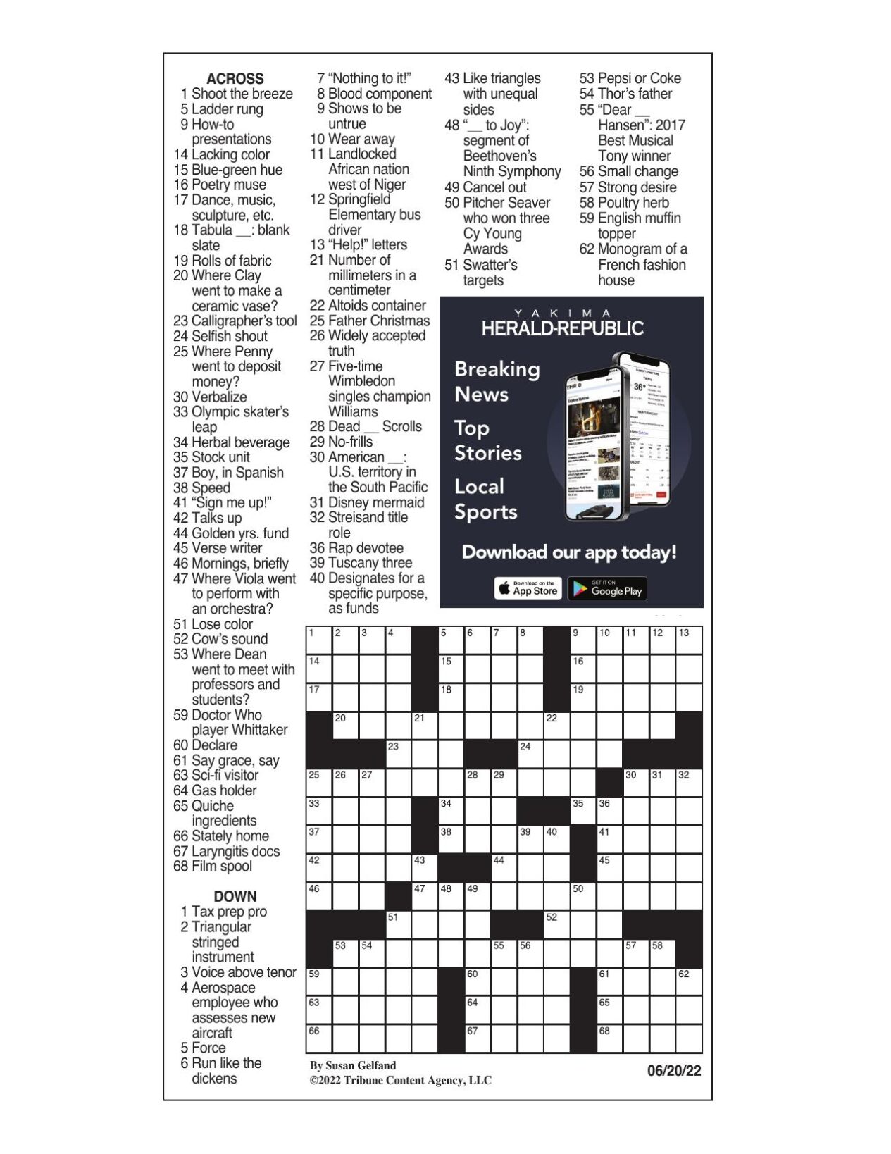 LA Times Crossword June 20, 2022 Crosswords