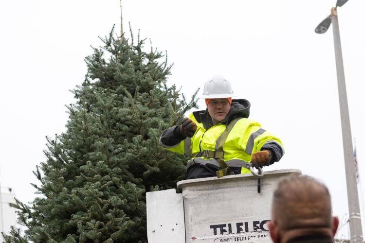 Yakima’s community Christmas tree arrives at Millennium Plaza Local