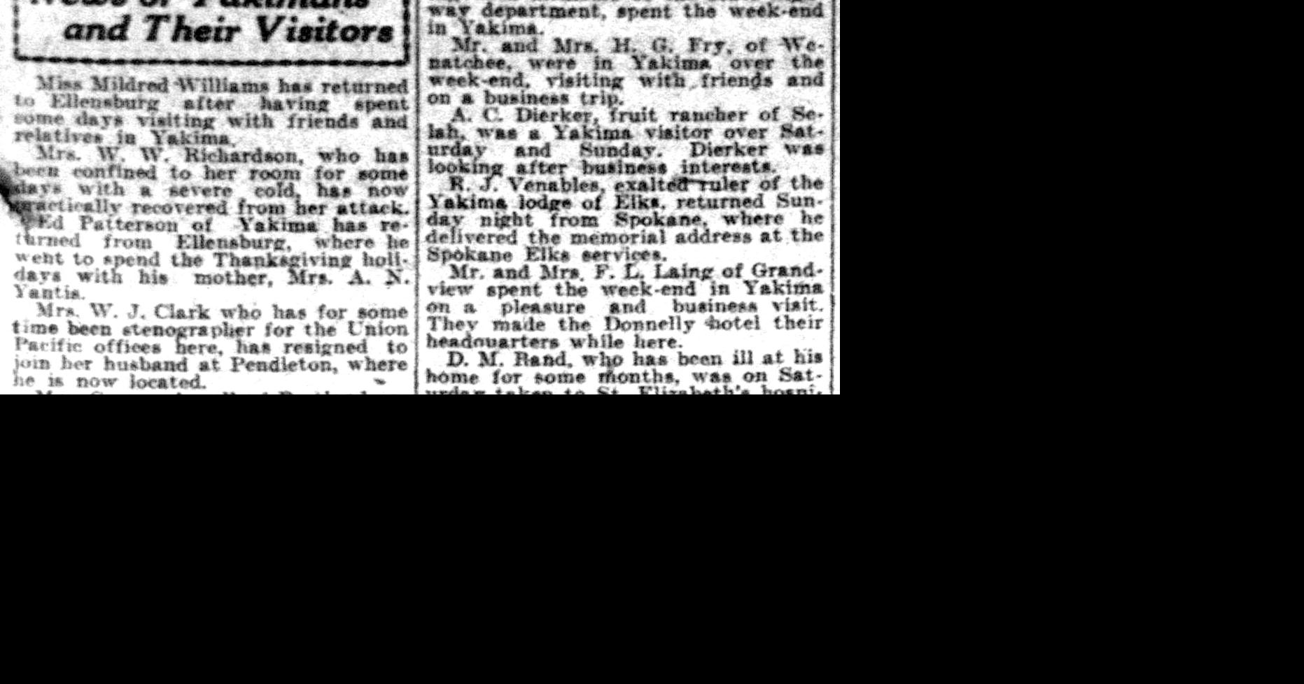 It Happened Here Before social media, Yakima residents had newspaper