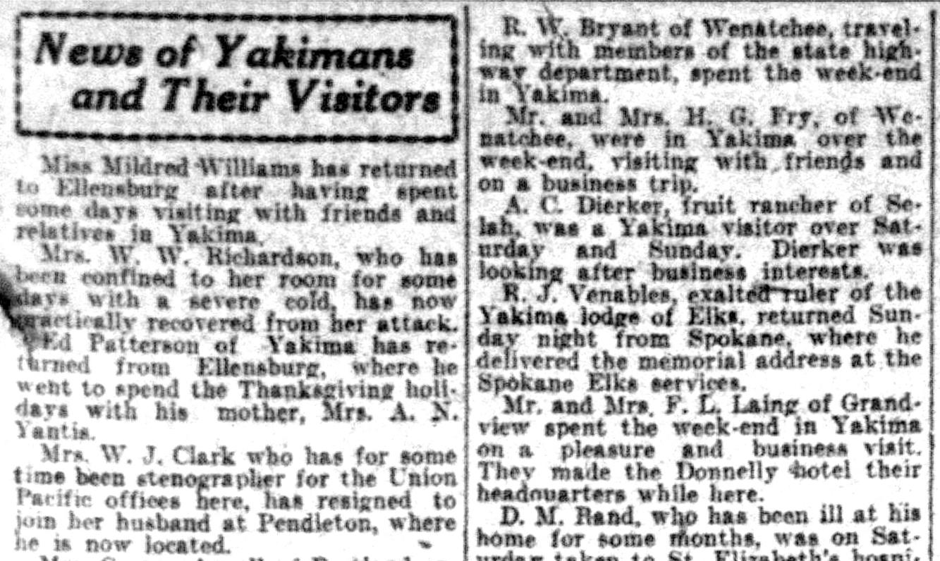 It Happened Here Before social media, Yakima residents had newspaper