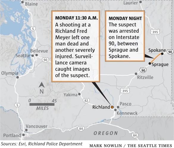 Tri-Cities Fred Meyer shooting suspect arrested on I-90 after 11-hour ...