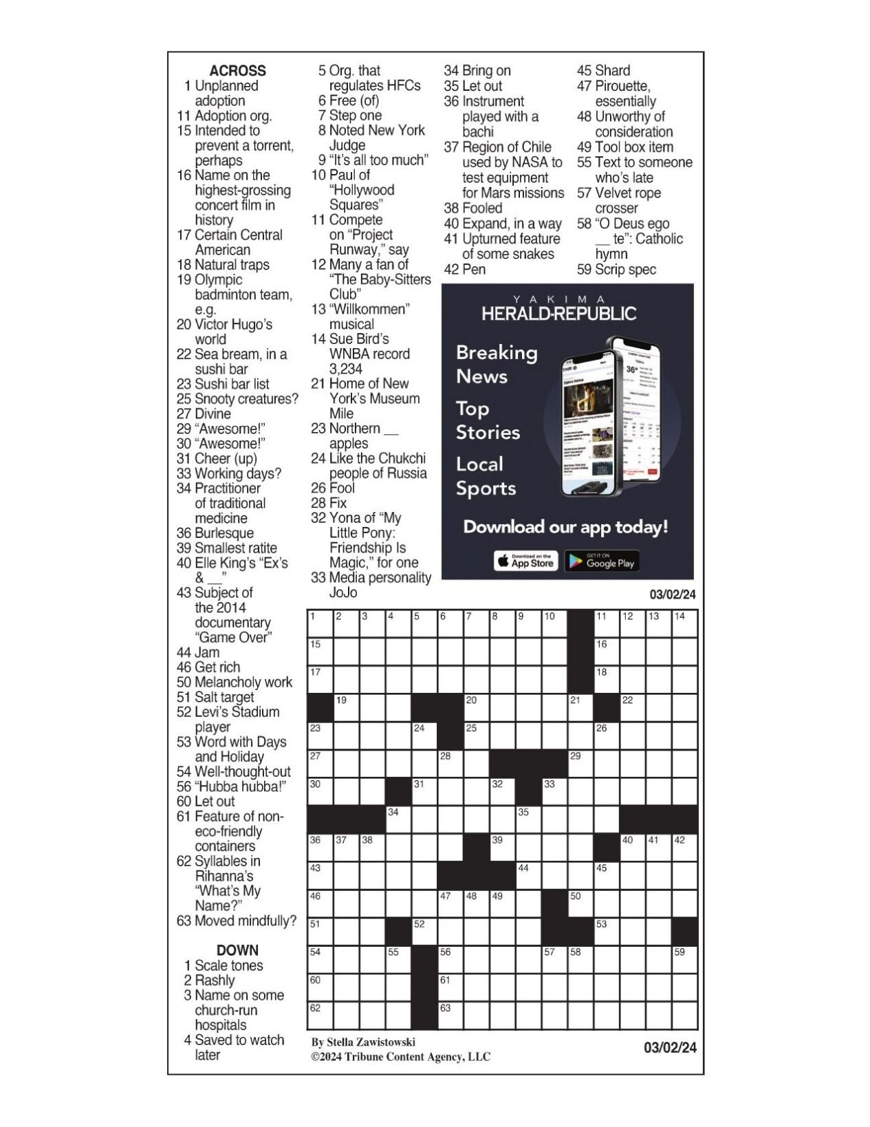 LA Times Crossword March 2, 2024 Crosswords